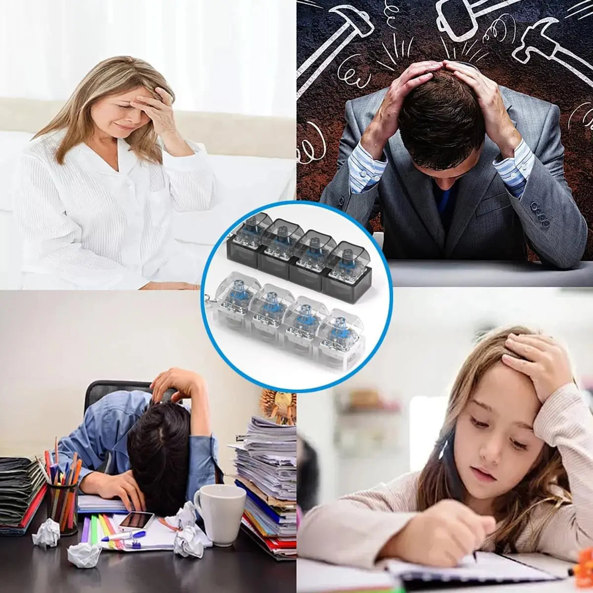 LED Keyboard Keychain Fidget Toy - Anti-Stress Clicker with Colorful Lights