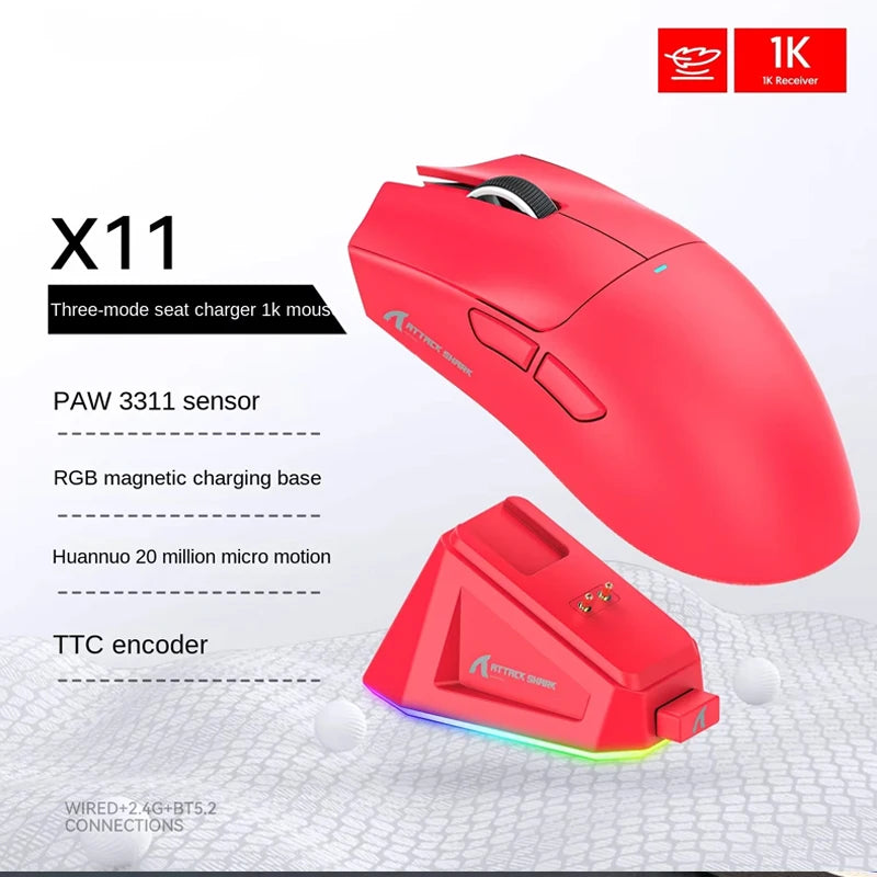 RGB Wireless Gaming Mouse Pro - PAW3311 Sensor