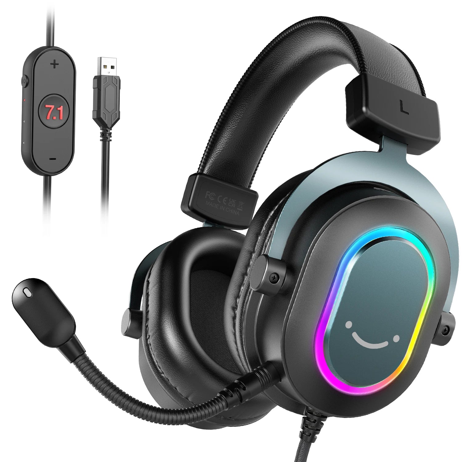 Critical RGB Gaming Headset - 7.1 Surround Sound with Mic