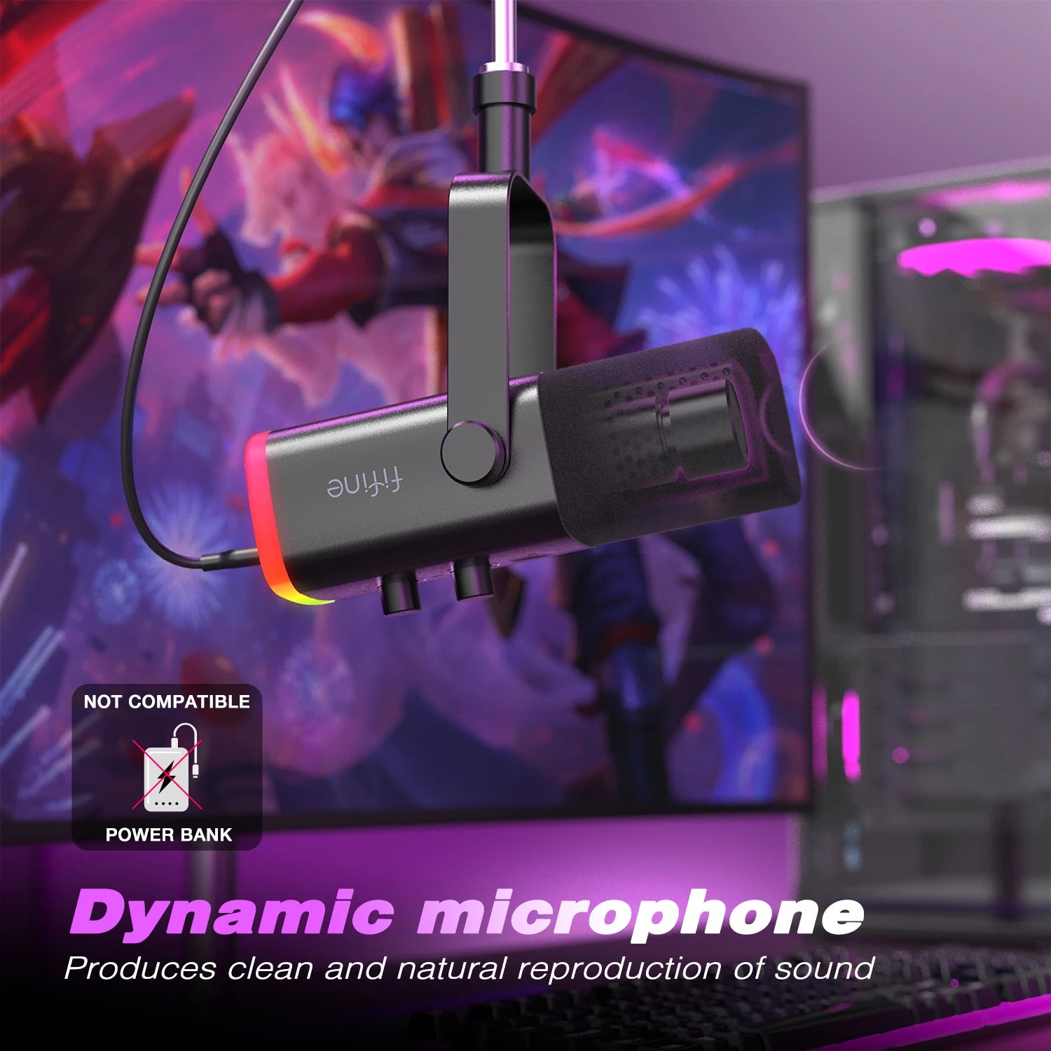 Critical AM8 Gaming Microphone - USB/XLR with RGB