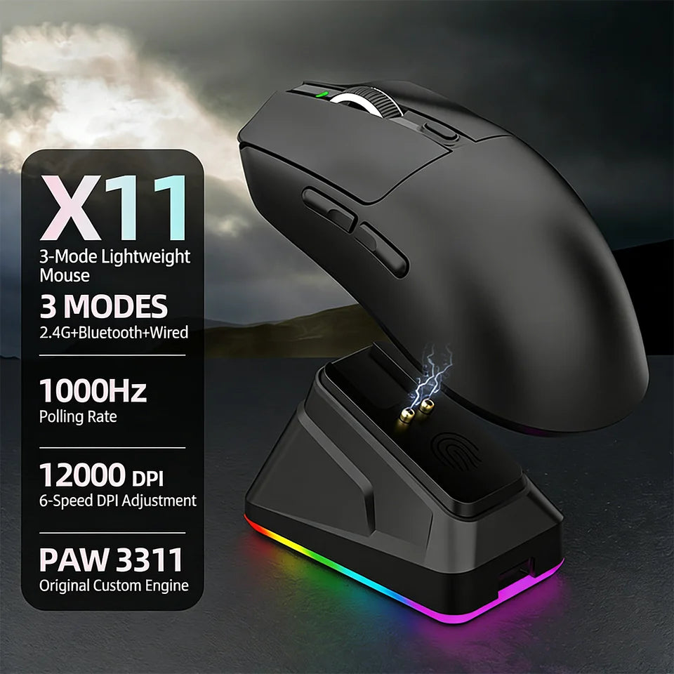RGB Wireless Gaming Mouse Pro - PAW3311 Sensor