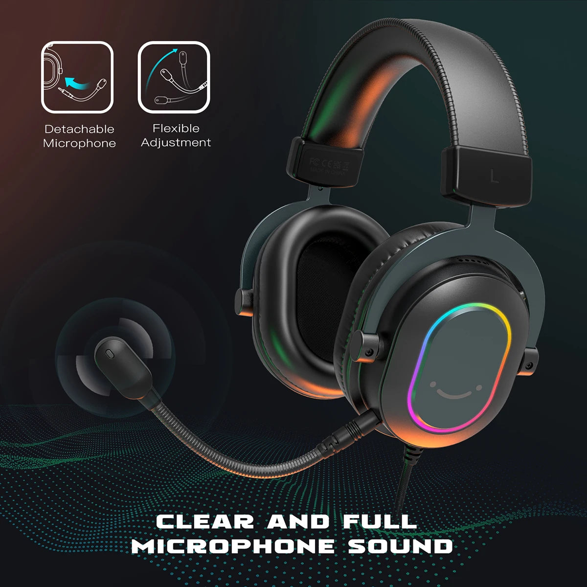 Critical RGB Gaming Headset - 7.1 Surround Sound with Mic