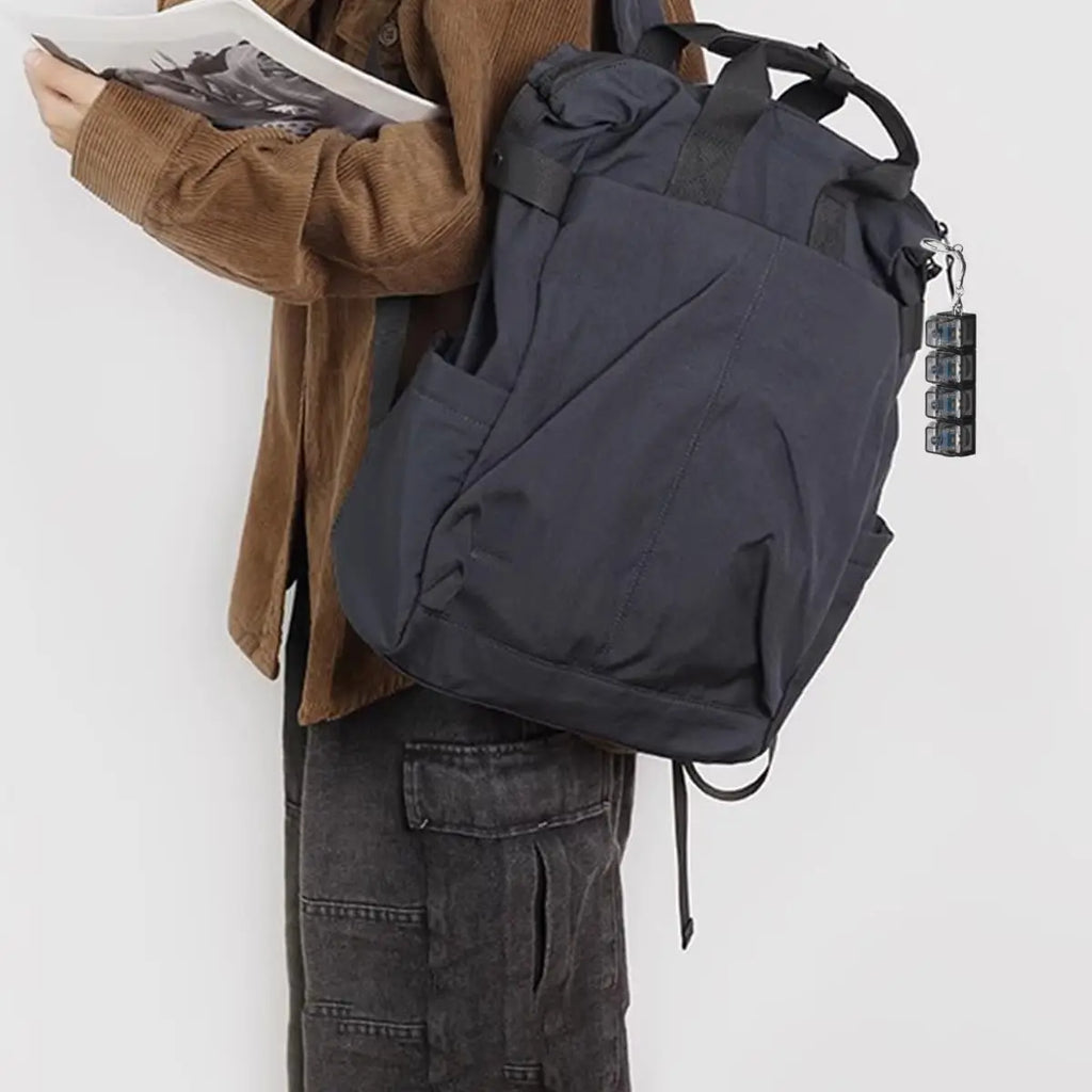 LED Keyboard Keychain Fidget Toy - Anti-Stress Clicker with Colorful Lights