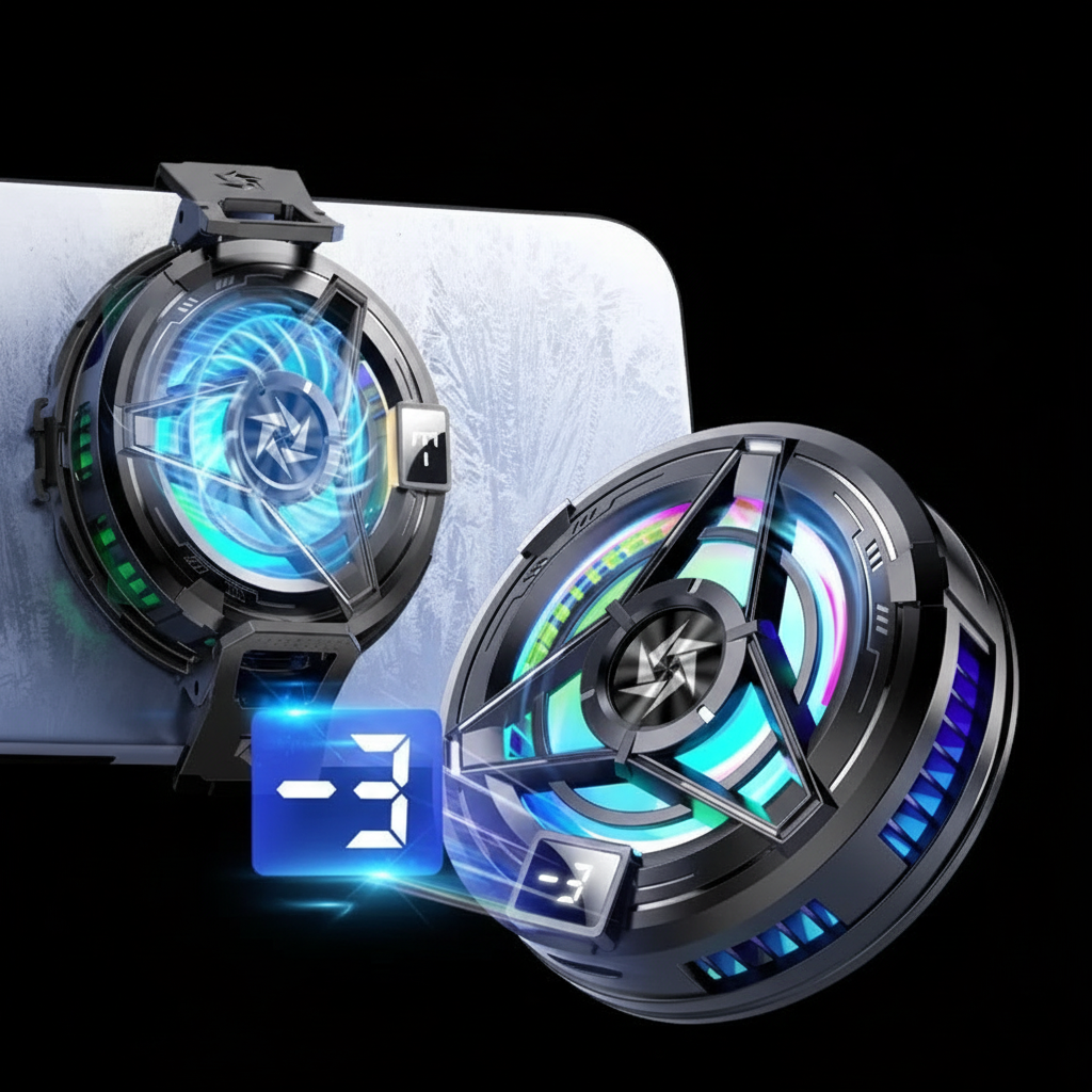 Phone Cooling Fan - Fundo Preto 3